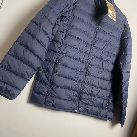 Eddie Bauer Mens Lightweight Water Repellent Packable Jacket 650 Down Blue Small - Picture 9 of 14